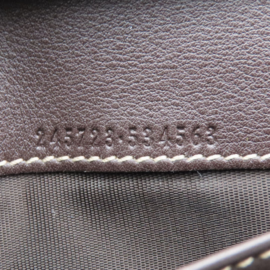 GUCCI Long Wallet Purse 245723 GG canvas, leather Brown Women Used Authentic