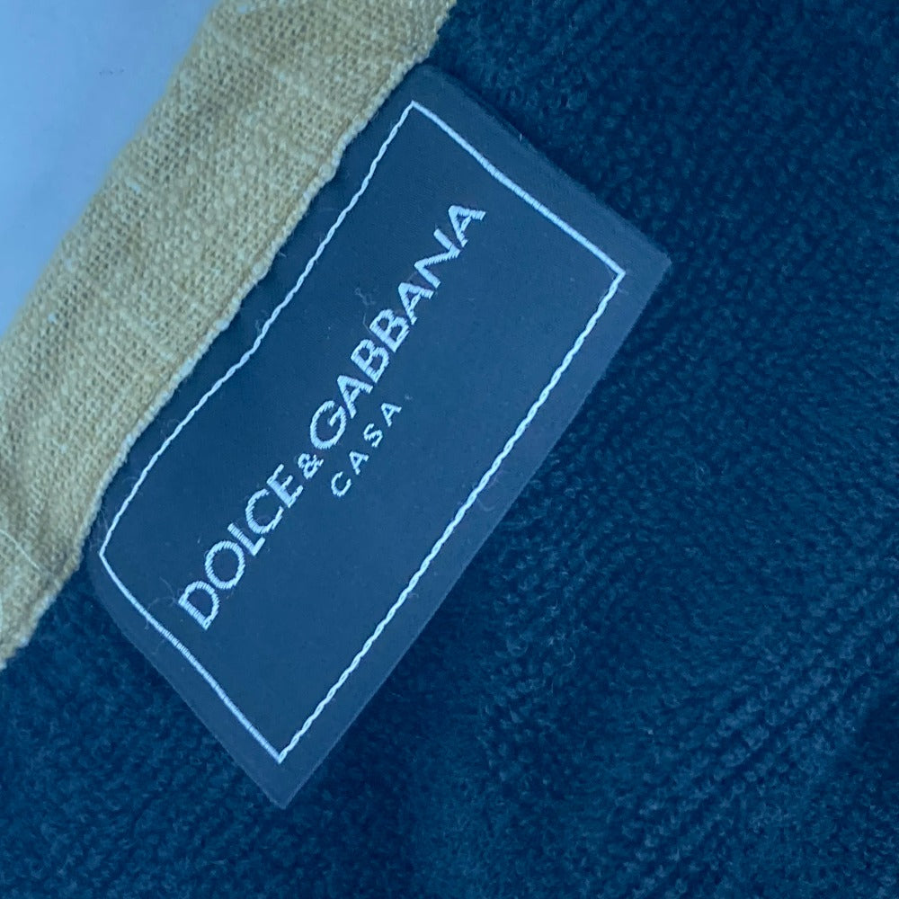 DOLCE&GABBANA towel cotton black blanket Leopard, Extra Large, Leopard, Panther unisex(Unisex) Used Authentic