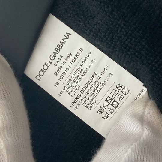 DOLCE&GABBANA towel cotton black blanket Leopard, Extra Large, Leopard, Panther unisex(Unisex) Used Authentic