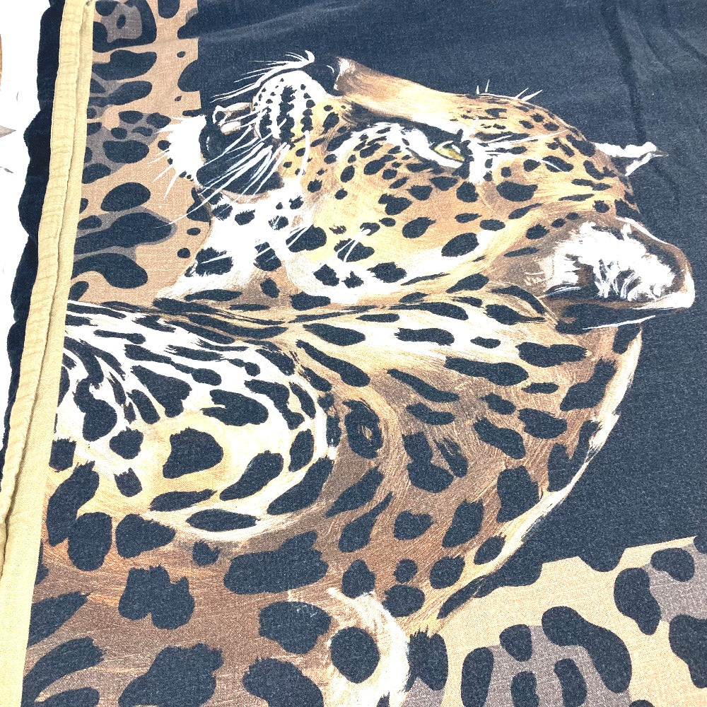DOLCE&GABBANA towel cotton black blanket Leopard, Extra Large, Leopard, Panther unisex(Unisex) Used Authentic