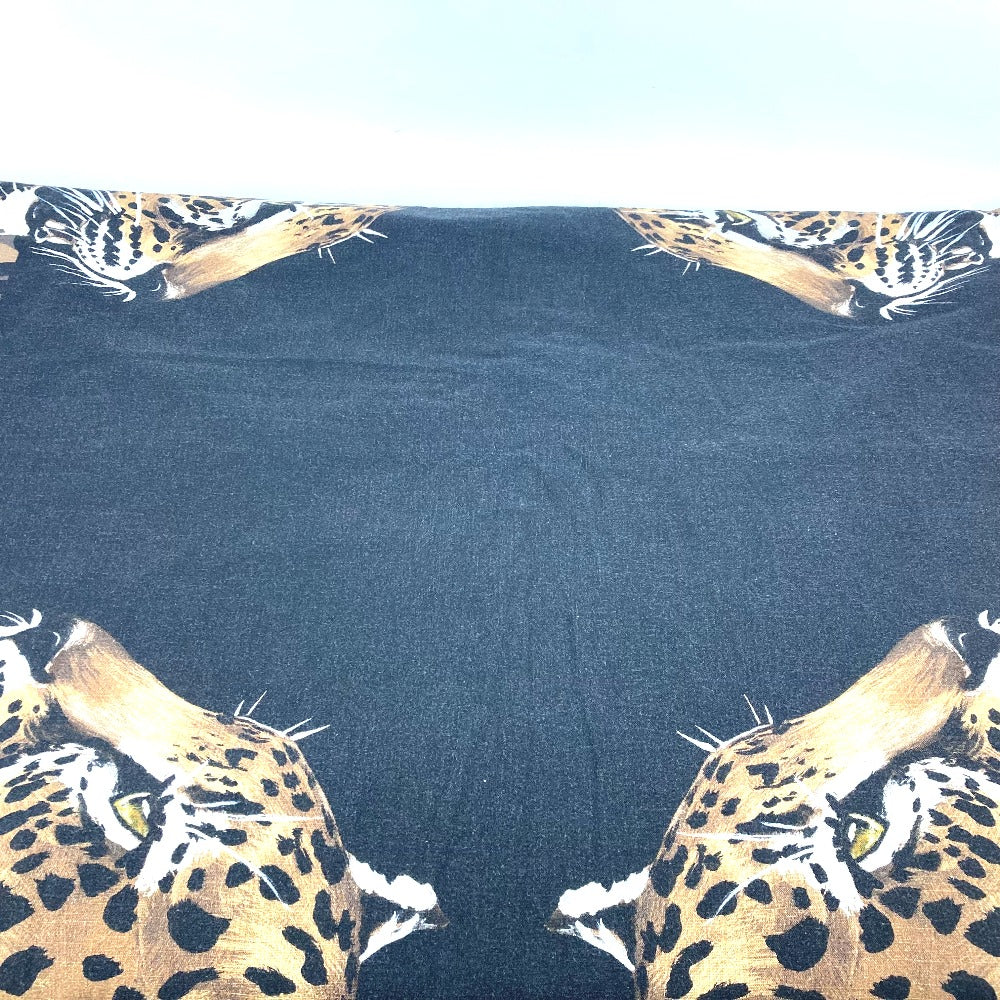 DOLCE&GABBANA towel cotton black blanket Leopard, Extra Large, Leopard, Panther unisex(Unisex) Used Authentic