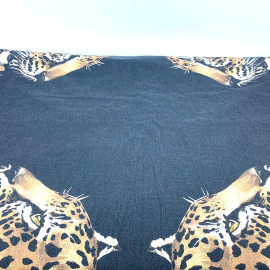 DOLCE&GABBANA towel cotton black blanket Leopard, Extra Large, Leopard, Panther unisex(Unisex) Used Authentic