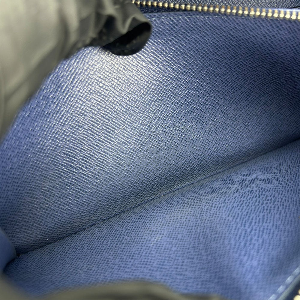 LOUIS VUITTON Bifold Wallet Epi Leather blue Portefeuille Sarah