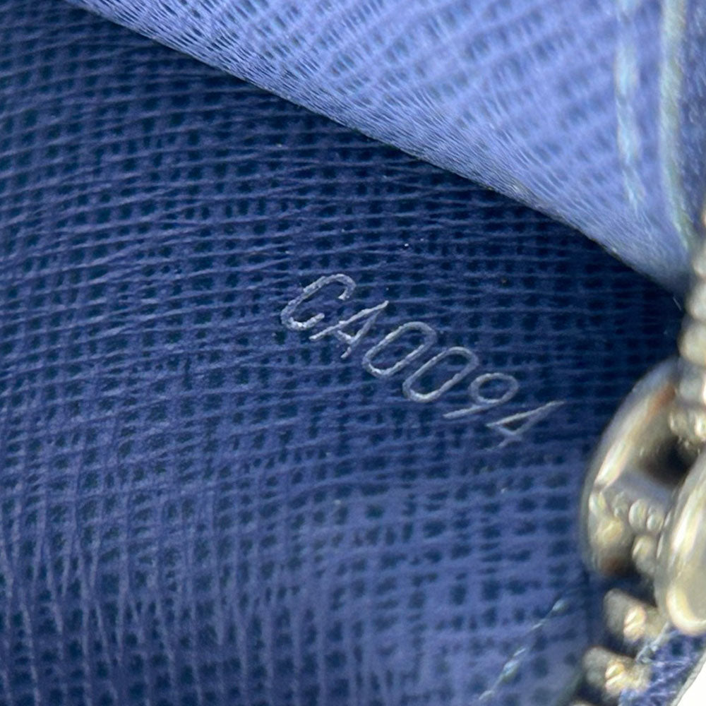 LOUIS VUITTON Bifold Wallet Epi Leather blue Portefeuille Sarah