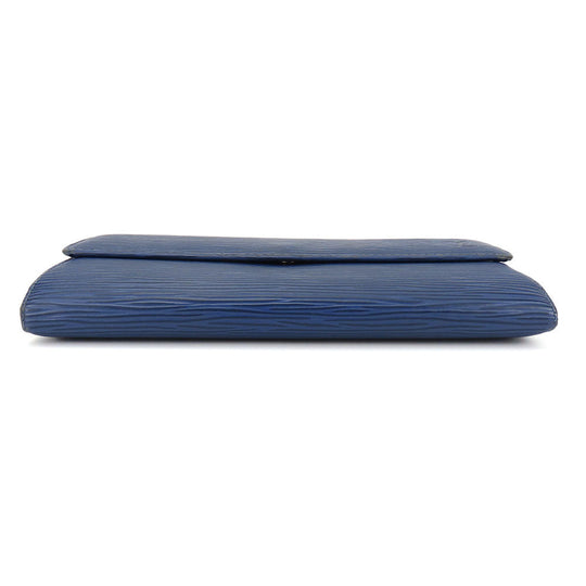 LOUIS VUITTON Bifold Wallet Epi Leather blue Portefeuille Sarah