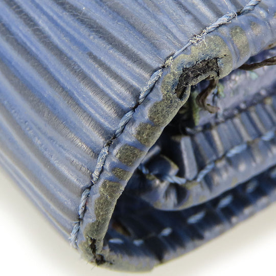 LOUIS VUITTON Bifold Wallet Epi Leather blue Portefeuille Sarah