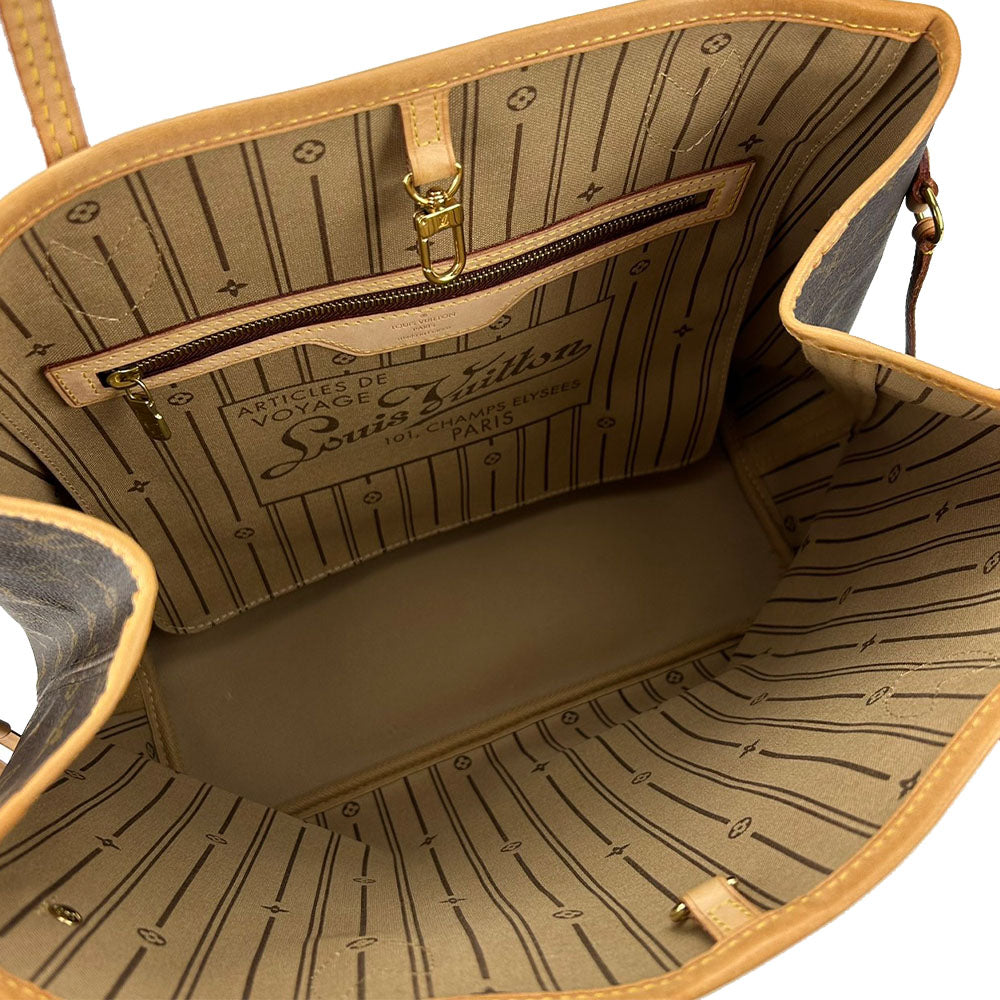 LOUIS VUITTON Tote Bag M40156 Monogram Brown Neverfull MM Monogram Women Used Authentic