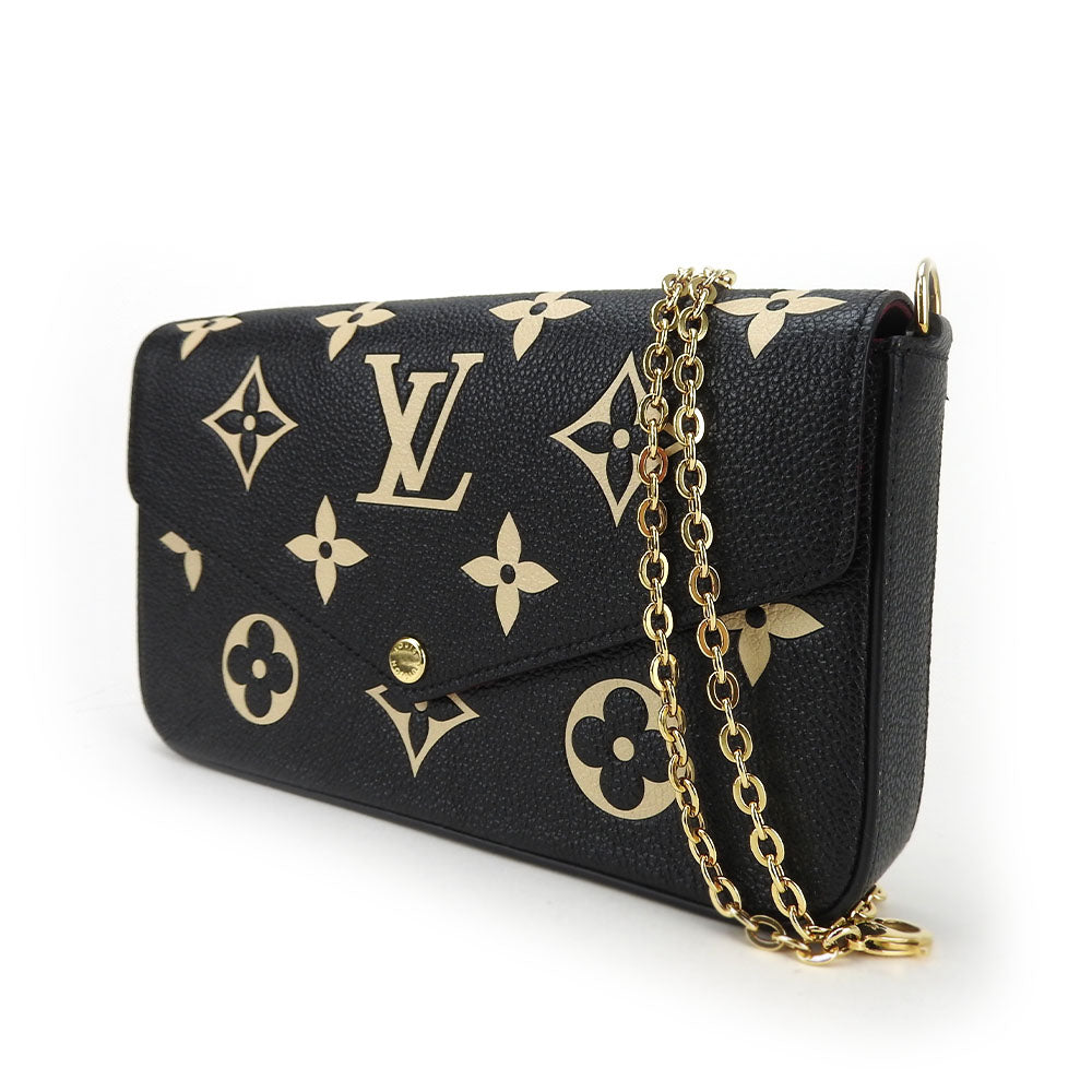 LOUIS VUITTON Shoulder Bag M82479 Monogram Ann Platt black Pochette Felice Women Used Authentic