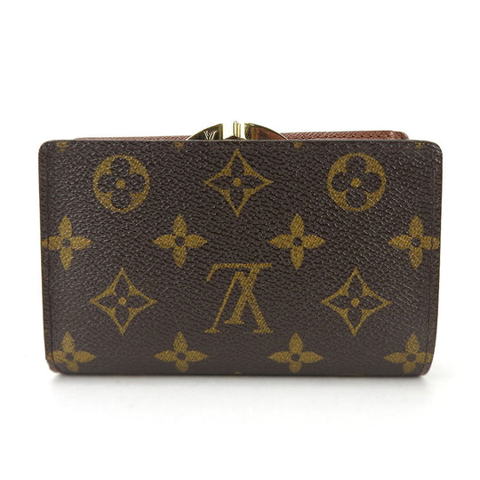 LOUIS VUITTON Bifold Wallet M61674 Monogram Brown Portefeuille Vienova Women Used Authentic