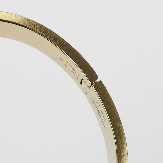 HERMES Bangle metal gold Chene Dunkle Mini Click Women Used Authentic