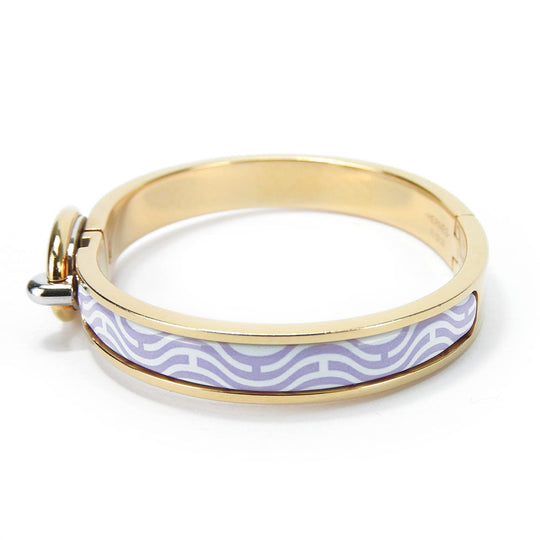 HERMES Bangle metal gold Chene Dunkle Mini Click Women Used Authentic