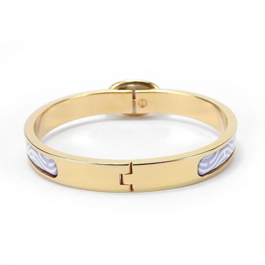 HERMES Bangle metal gold Chene Dunkle Mini Click Women Used Authentic