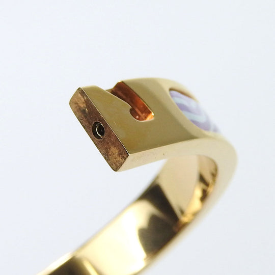 HERMES Bangle metal gold Chene Dunkle Mini Click Women Used Authentic