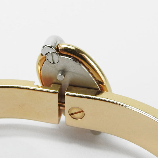 HERMES Bangle metal gold Chene Dunkle Mini Click Women Used Authentic