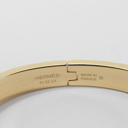 HERMES Bangle metal gold Chene Dunkle Mini Click Women Used Authentic