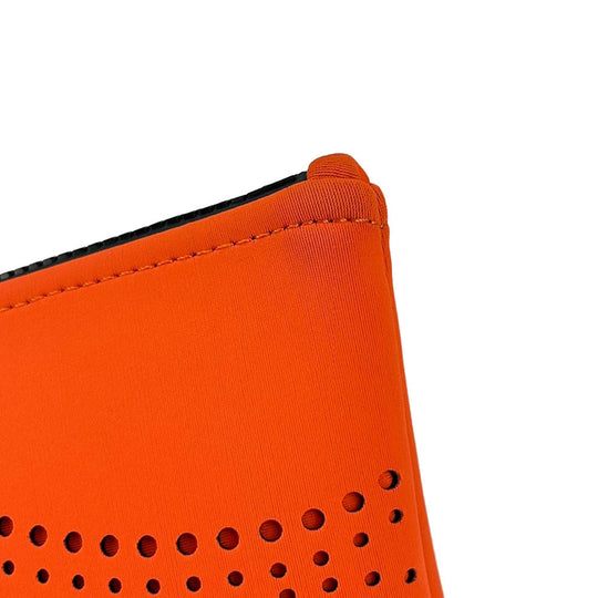 HERMES Pouch Polyamide elastane Orange Neoban Wave MM unisex(Unisex) Used Authentic