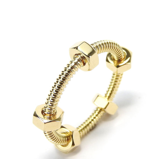 CARTIER Ring K18 yellow gold Yellow Gold Ecru de unisex(Unisex) 58 Used Authentic