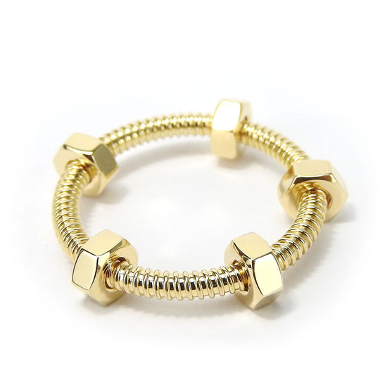 CARTIER Ring K18 yellow gold Yellow Gold Ecru de unisex(Unisex) 58 Used Authentic