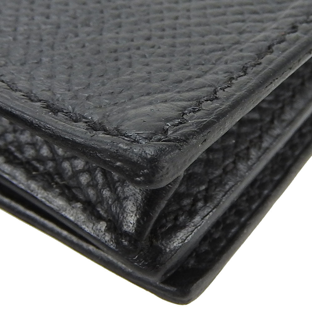HERMES Long Wallet Purse Epsom black Beansufla unisex(Unisex) Used Authentic