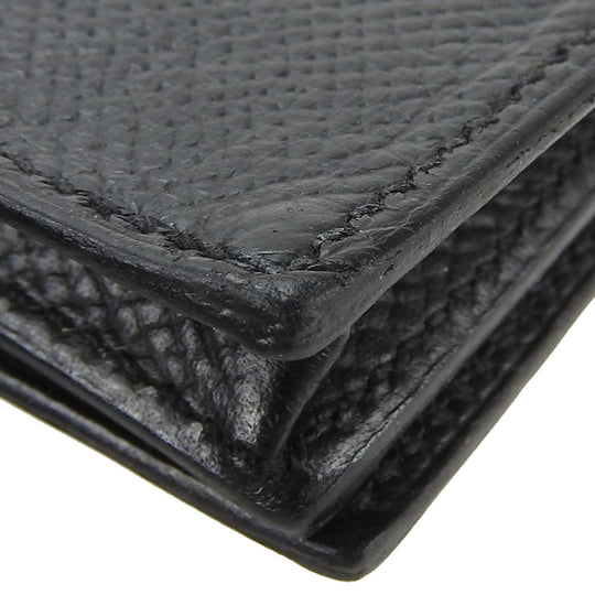 HERMES Long Wallet Purse Epsom black Beansufla unisex(Unisex) Used Authentic