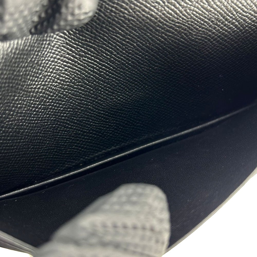 HERMES Long Wallet Purse Epsom black Beansufla unisex(Unisex) Used Authentic