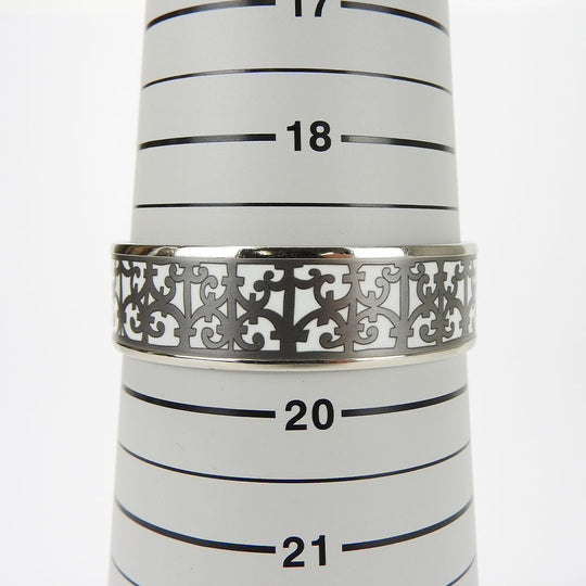 HERMES Bangle Enamel, Metal white Emilel GM Women Used Authentic