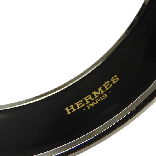 HERMES Bangle Enamel, Metal white Emilel GM Women Used Authentic
