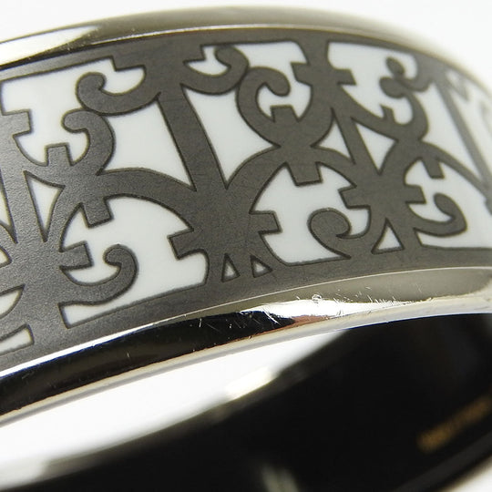 HERMES Bangle Enamel, Metal white Emilel GM Women Used Authentic
