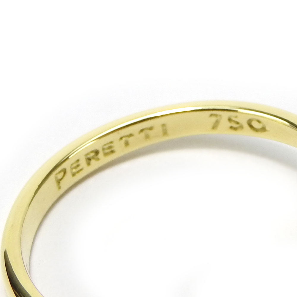 TIFFANY&Co. Ring K18 Yellow Gold, Diamond Yellow Gold Open heart Women Used Authentic
