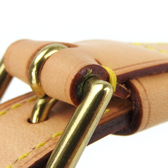 LOUIS VUITTON Shoulder strap Nume leather beige Women Used Authentic