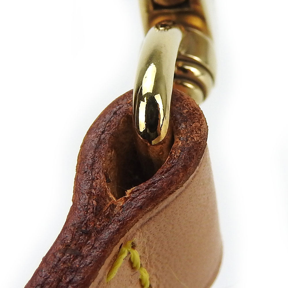 LOUIS VUITTON Shoulder strap Nume leather beige Women Used Authentic