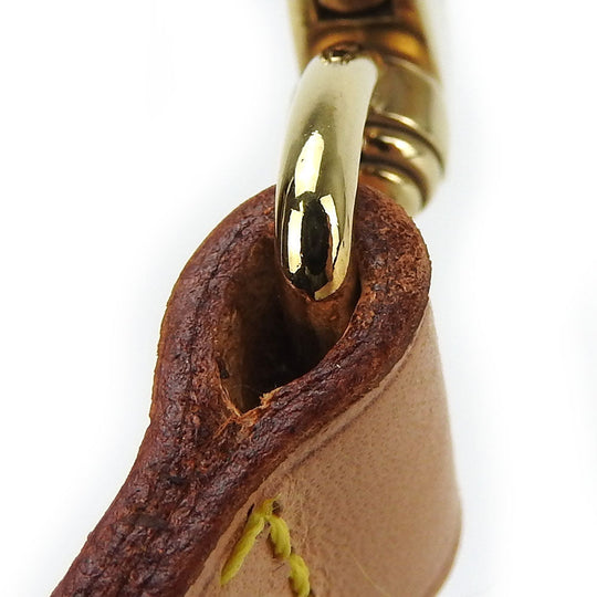 LOUIS VUITTON Shoulder strap Nume leather beige Women Used Authentic