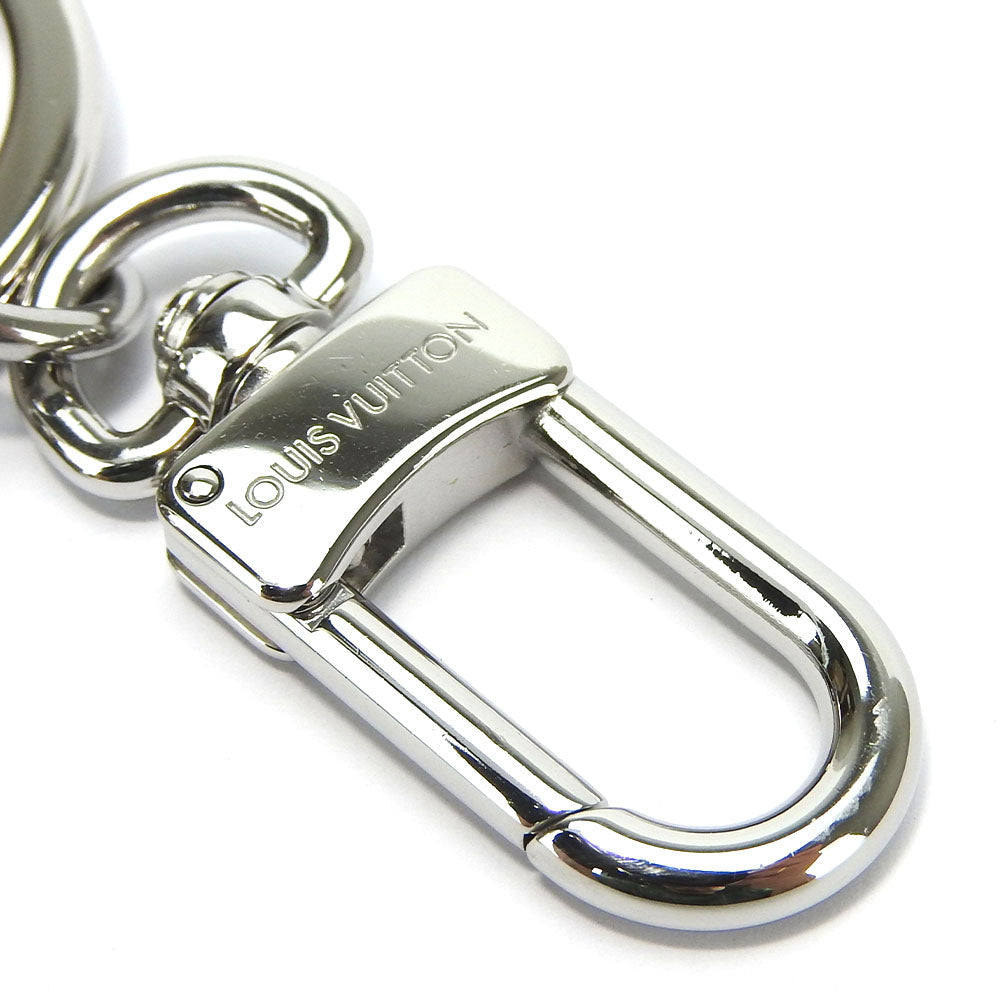 LOUIS VUITTON key ring MP3453 Metal, Leather blue Portocle LV Puzzle unisex(Unisex) Used Authentic
