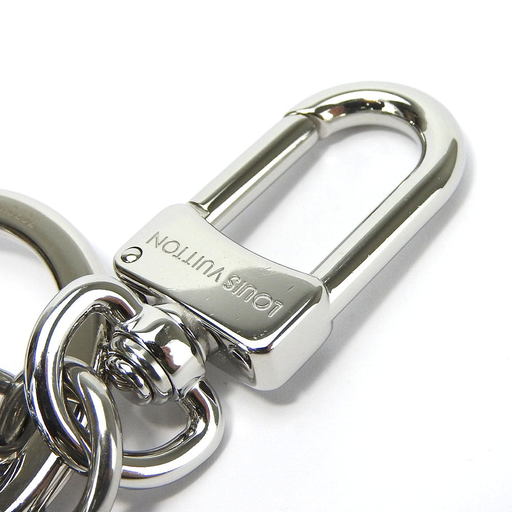 LOUIS VUITTON key ring MP3453 Metal, Leather blue Portocle LV Puzzle unisex(Unisex) Used Authentic