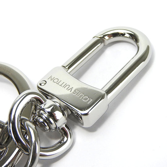 LOUIS VUITTON key ring MP3453 Metal, Leather blue Portocle LV Puzzle unisex(Unisex) Used Authentic
