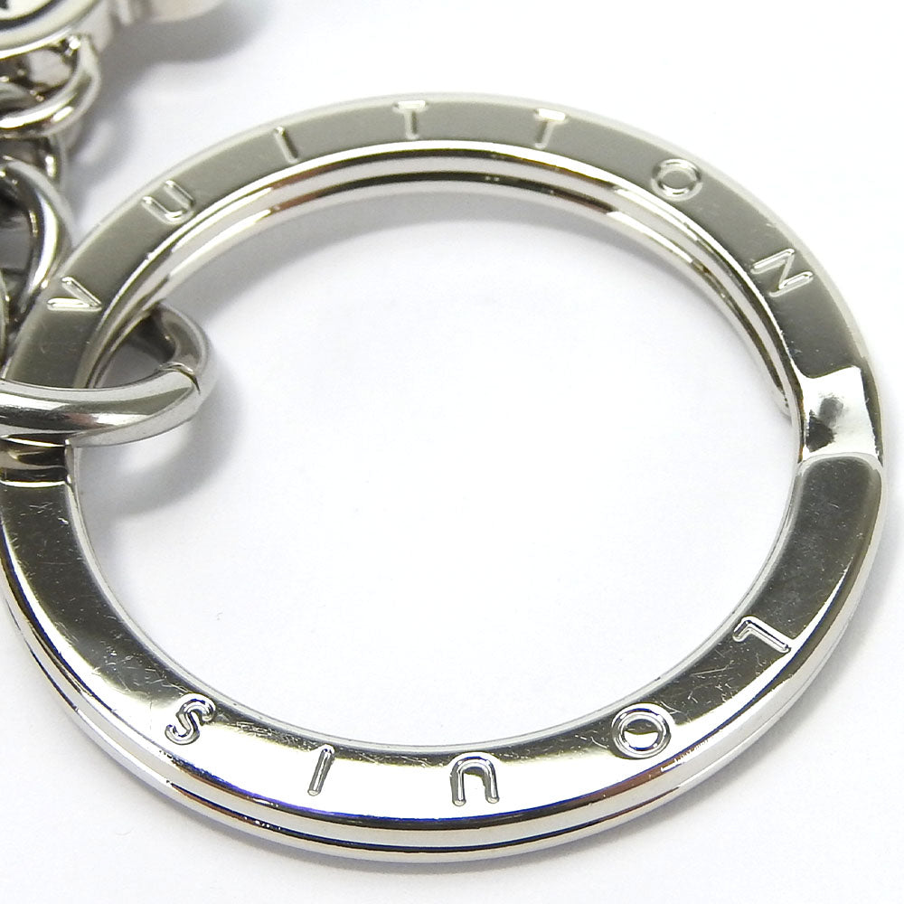 LOUIS VUITTON key ring MP3453 Metal, Leather blue Portocle LV Puzzle unisex(Unisex) Used Authentic