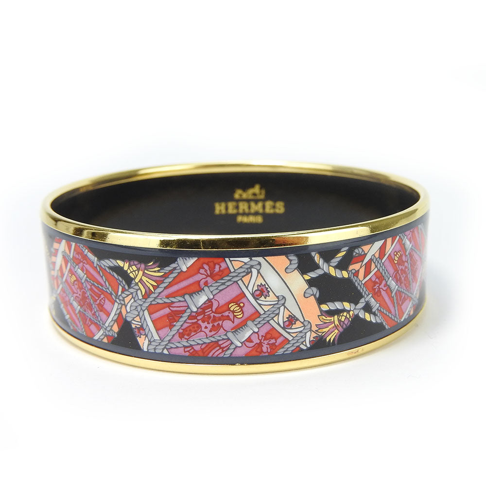 HERMES bracelet Metal, Cloisonne multicolor Emilel GM Women Used Authentic