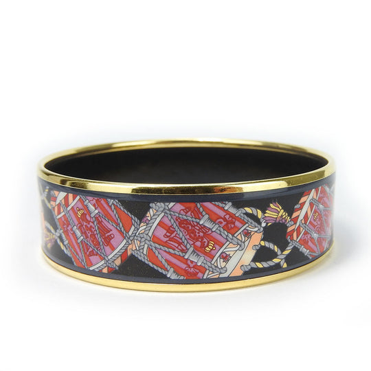 HERMES bracelet Metal, Cloisonne multicolor Emilel GM Women Used Authentic