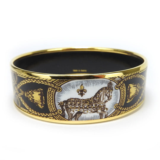 HERMES bracelet Metal, Cloisonne multicolor Emilel GM Women Used Authentic