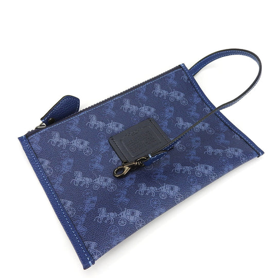 COACH Handbag 89143 Leather, PVC blue Hose & carriage Women Used Authentic