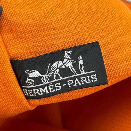 HERMES Pouch canvas Orange Bora Bora Pouch GM unisex(Unisex) Used Authentic