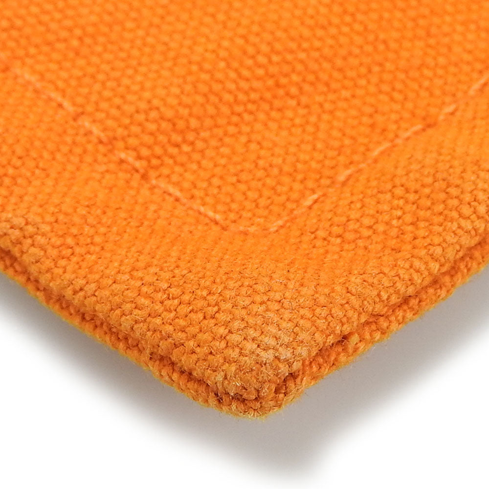 HERMES Pouch canvas Orange Bora Bora Pouch GM unisex(Unisex) Used Authentic
