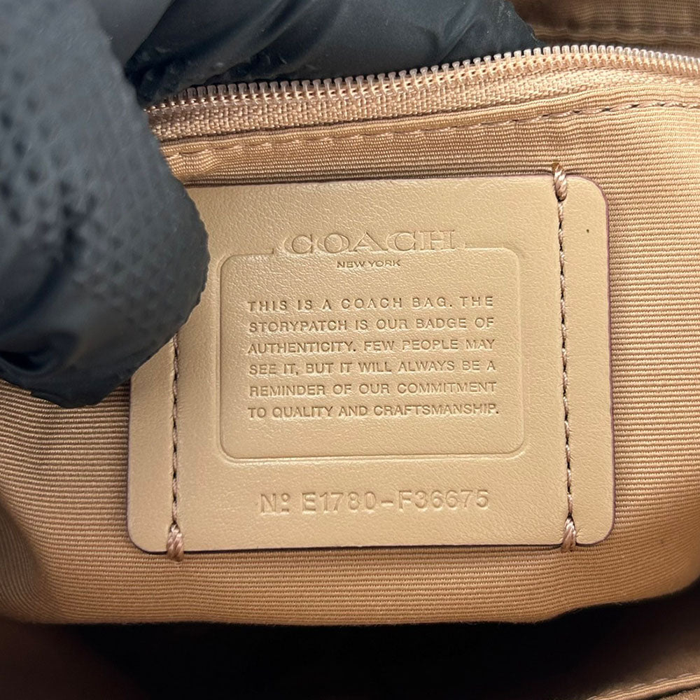 COACH Handbag F36675 leather beige Women Used Authentic
