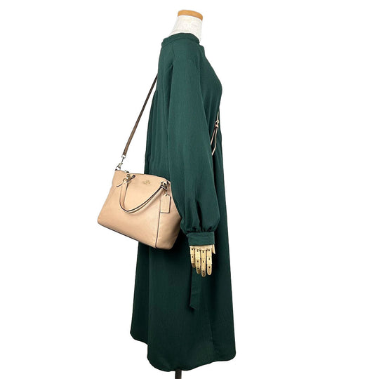 COACH Handbag F36675 leather beige Women Used Authentic