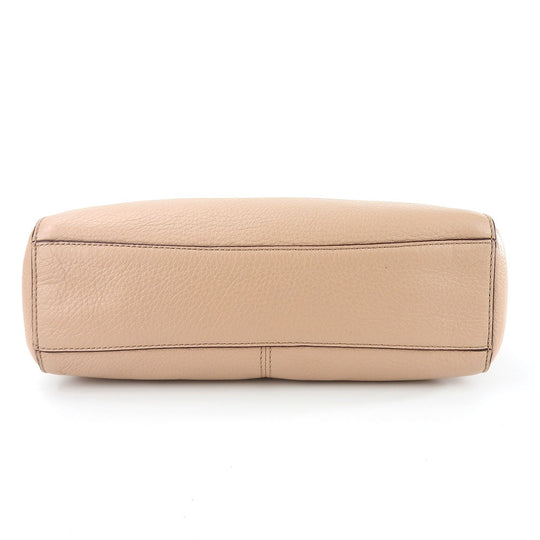 COACH Handbag F36675 leather beige Women Used Authentic