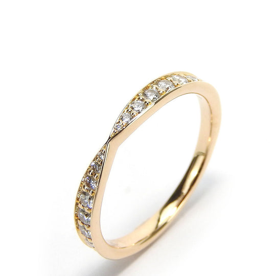TIFFANY&Co. Ring K18 pink gold, diamond Pink gold Band ring harmony Women Used Authentic