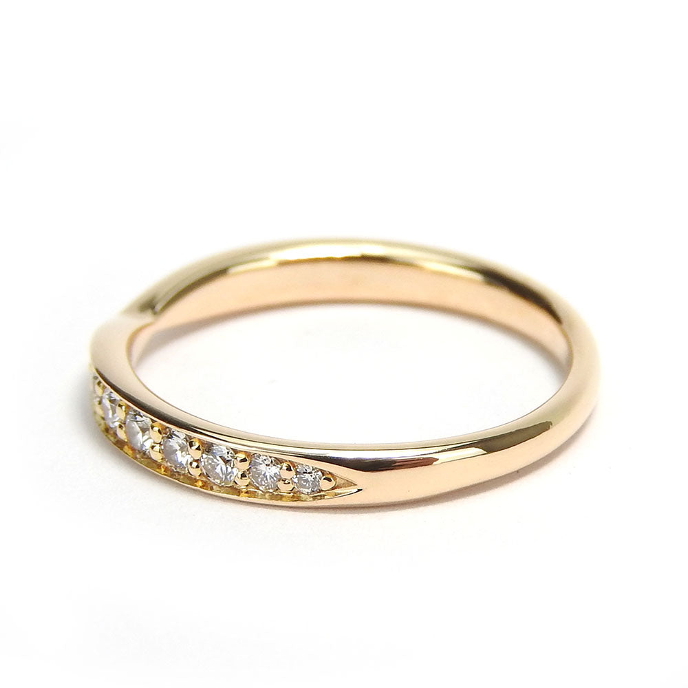 TIFFANY&Co. Ring K18 pink gold, diamond Pink gold Band ring harmony Women Used Authentic