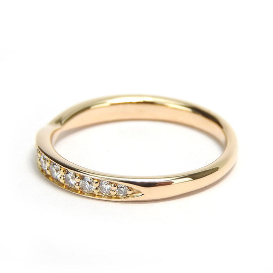 TIFFANY&Co. Ring K18 pink gold, diamond Pink gold Band ring harmony Women Used Authentic