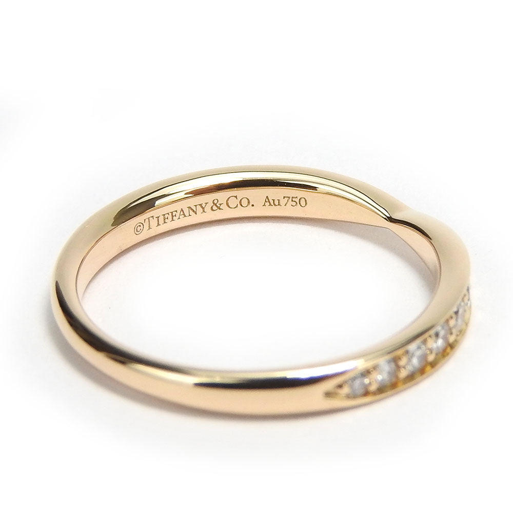 TIFFANY&Co. Ring K18 pink gold, diamond Pink gold Band ring harmony Women Used Authentic