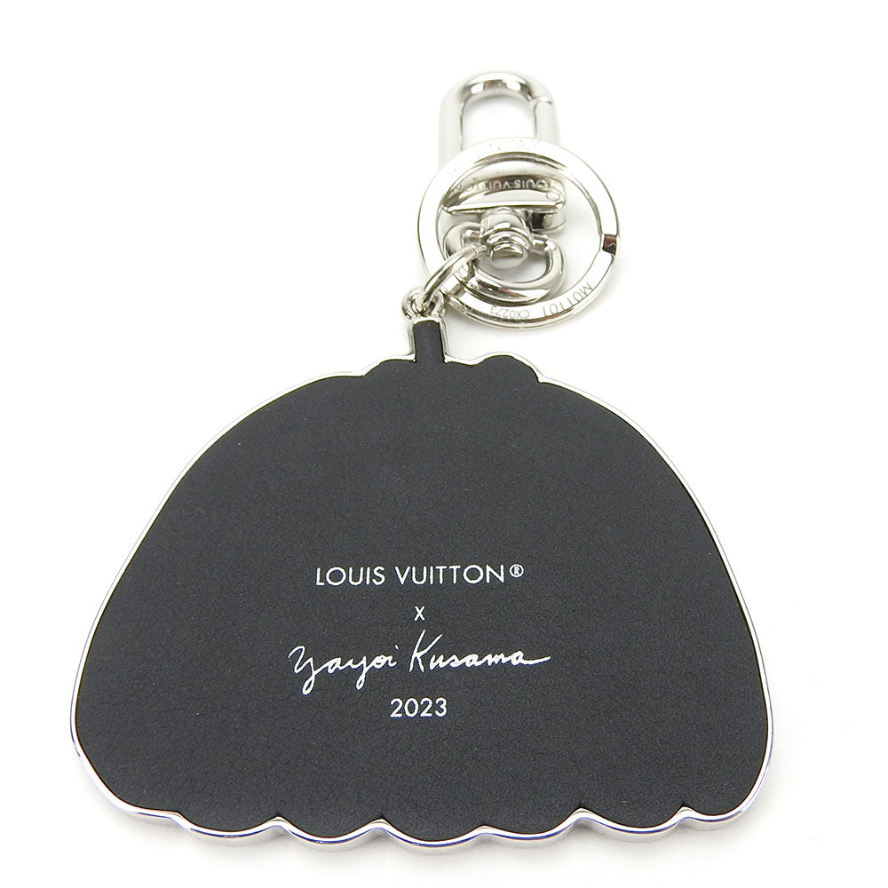 LOUIS VUITTON Key ring M01101 Leather, Metal blue yayoi kusama Portocle Pumpkin unisex(Unisex) Used Authentic